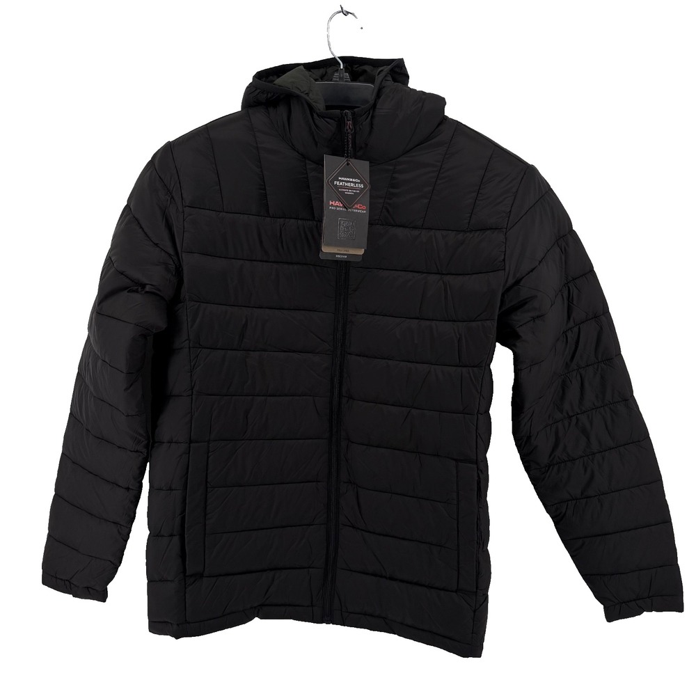 Hawke & Co. Pro Series Puffer Jacket Small  Men's Black Hooded NWT $150